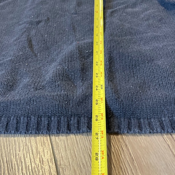 CJ Banks Snowman Christmas Zip Vest Sweater, Navy  -2X - Picture 8 of 10